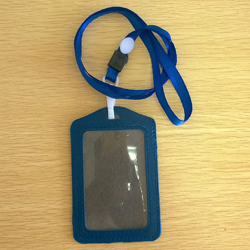 Женский и мужской идентификационный значок из искусственной кожи с ремешком