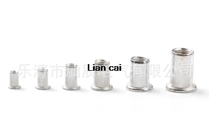 190 шт. заклепочная гайка из алюминиевого сплава с плоской головкой|Гайки| |