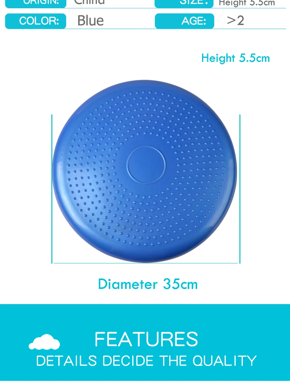 Dia 35cm Stepping Stone Durian Massage Ball Kids Children Kindergarten Sensory Integration Balance Training Toys Sports Ball