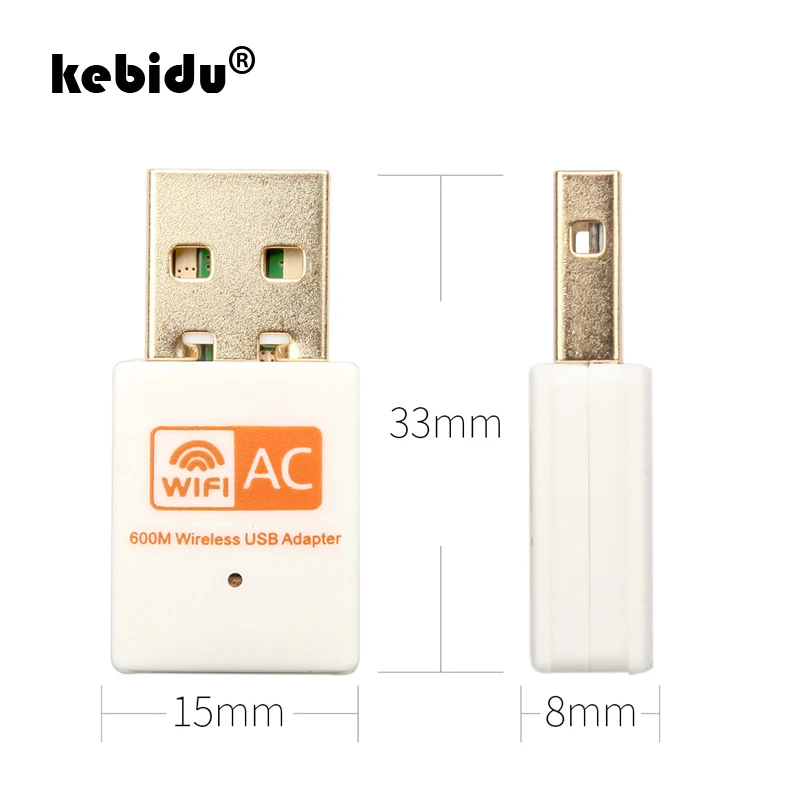 Сетевая карта kebidu 600 Мбит/с USB Wi-Fi адаптер 2 4 ГГц 5 антенна двухдиапазонный 802.11b/n/g/ac