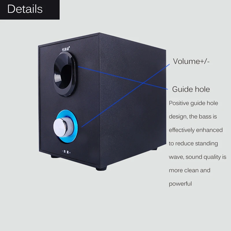Сабвуфер Bluetooth колонки для компьютера ПК Стерео тяжелый бас Настольный AUX Loundspeaker