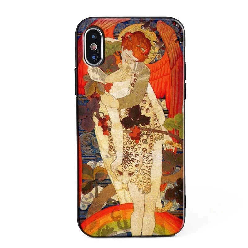 3 soft case Мягкий силиконовый чехол с рисунком поцелуя Густава Климта для iPhone 6 6S 7 8 Plus X 5 5S SE x xs max xr 11 pro max чехол - Цвет: 3 soft case