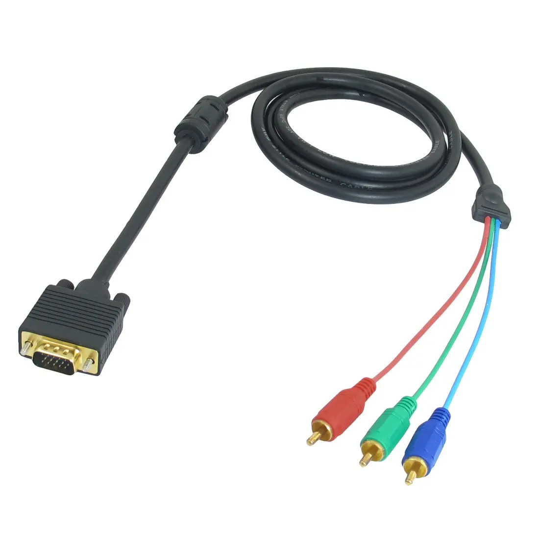 Хорошая 1 5 м 4.9Ft VGA 15 Pin типа папа к 3 RCA выход RGB с мужской видео кабель