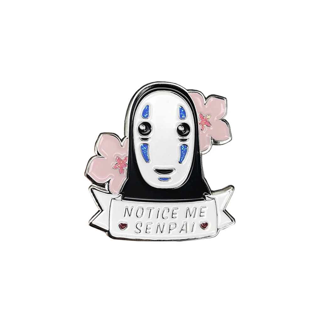 

No Face Spirited Away pins pin notice me senpai Miyazaki Studio Ghibli badge