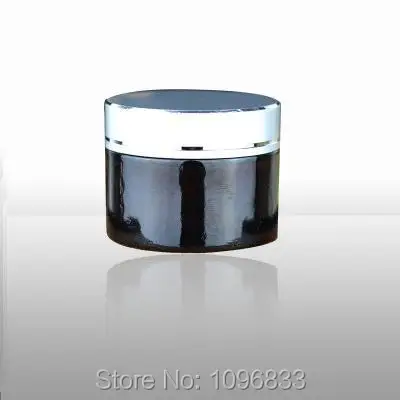 

30 г, банка из коричневого стекла с матовой серебряной крышкой, банка из янтарного стекла, стеклянная банка для крема, стеклянная банка для уп...