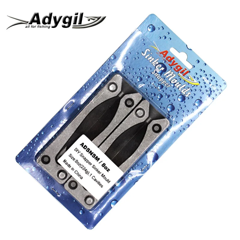 silvery Adygil DIY Рыбалка Snapper грузило плесень ADSNSM/8 унций Snapper грузило 224 г 1 полостей - Цвет: silvery