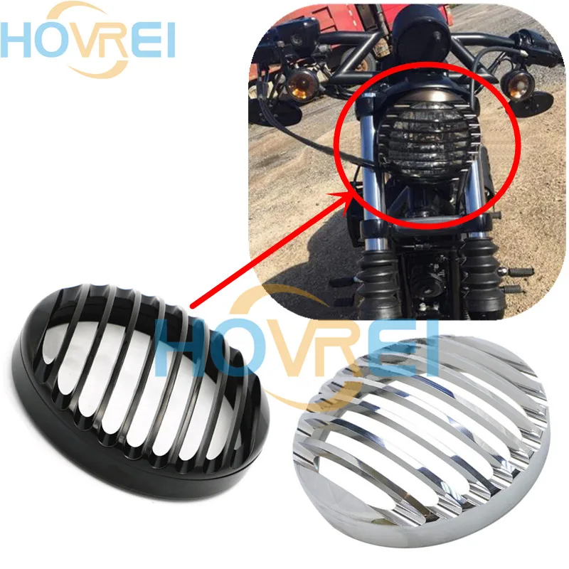 5 3/4 &quotфара мотоцикла CNC Гриль Крышка маска фара двигателя заготовка для Harley Davidson