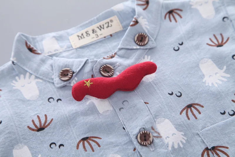 Модная одежда для мальчиков дизайнерский комплект с галстуком-бабочкой Новинка