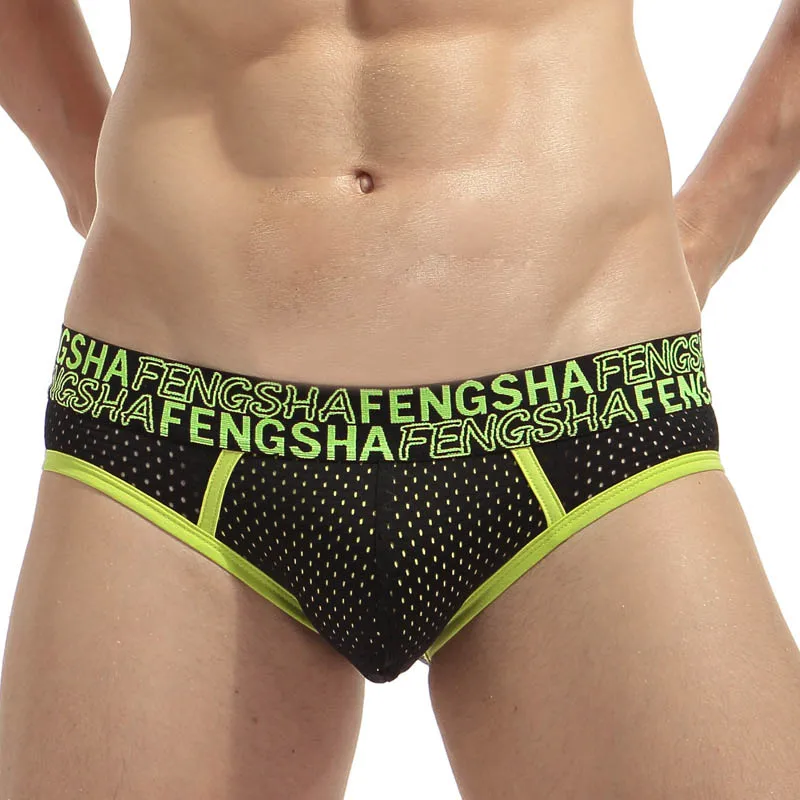 

Модное молодежное быстросохнущее эластичное Мужское нижнее белье, дышащие мужские трусы из сетчатой ткани из вискозы, мягкие мужские трусы...