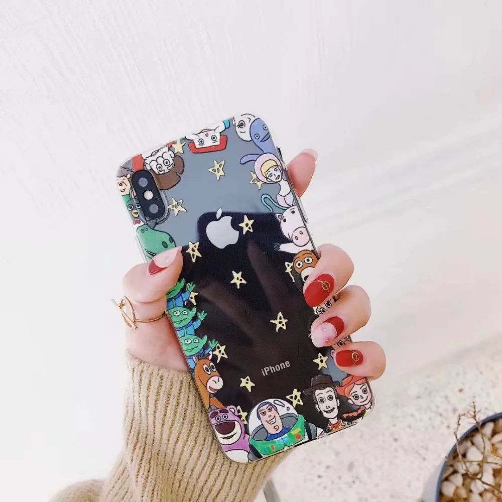 ORYKSZ Transparent Cartoon Phone Case For iphone 11 Pro Max X XR XS MAX 7 8 6S 6 Plus Silicone Back Cover |