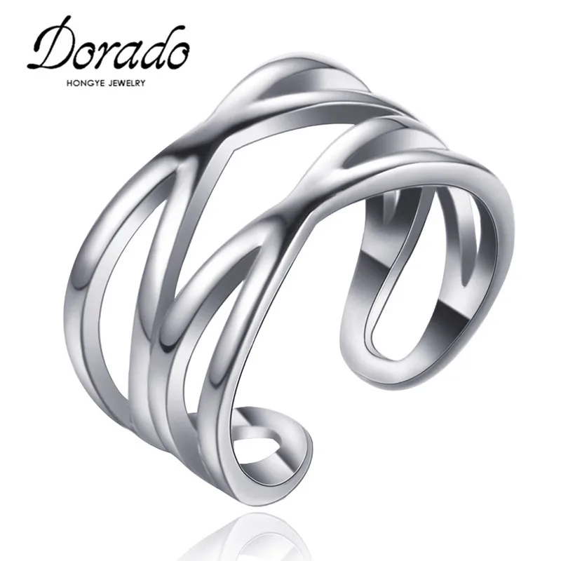 Женские и мужские кольца в стиле стимпанк Dorado с геометрическим узором открытым