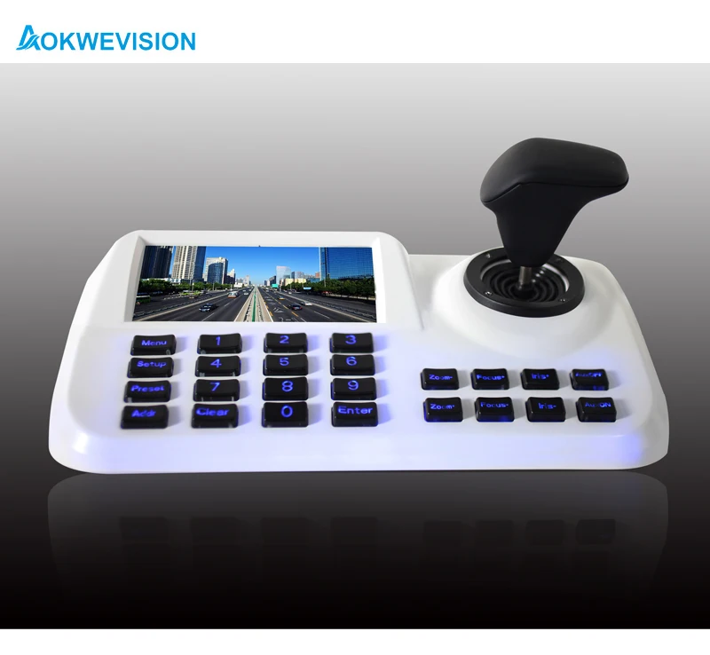 Onvif 3D IP CCTV камера контроллер PTZ IP джойстик с приводом наклона/поворота и увеличительным объективом IP PTZ Клавиатура с 5 дюймов ЖК-дисплей экран для IP PTZ камера