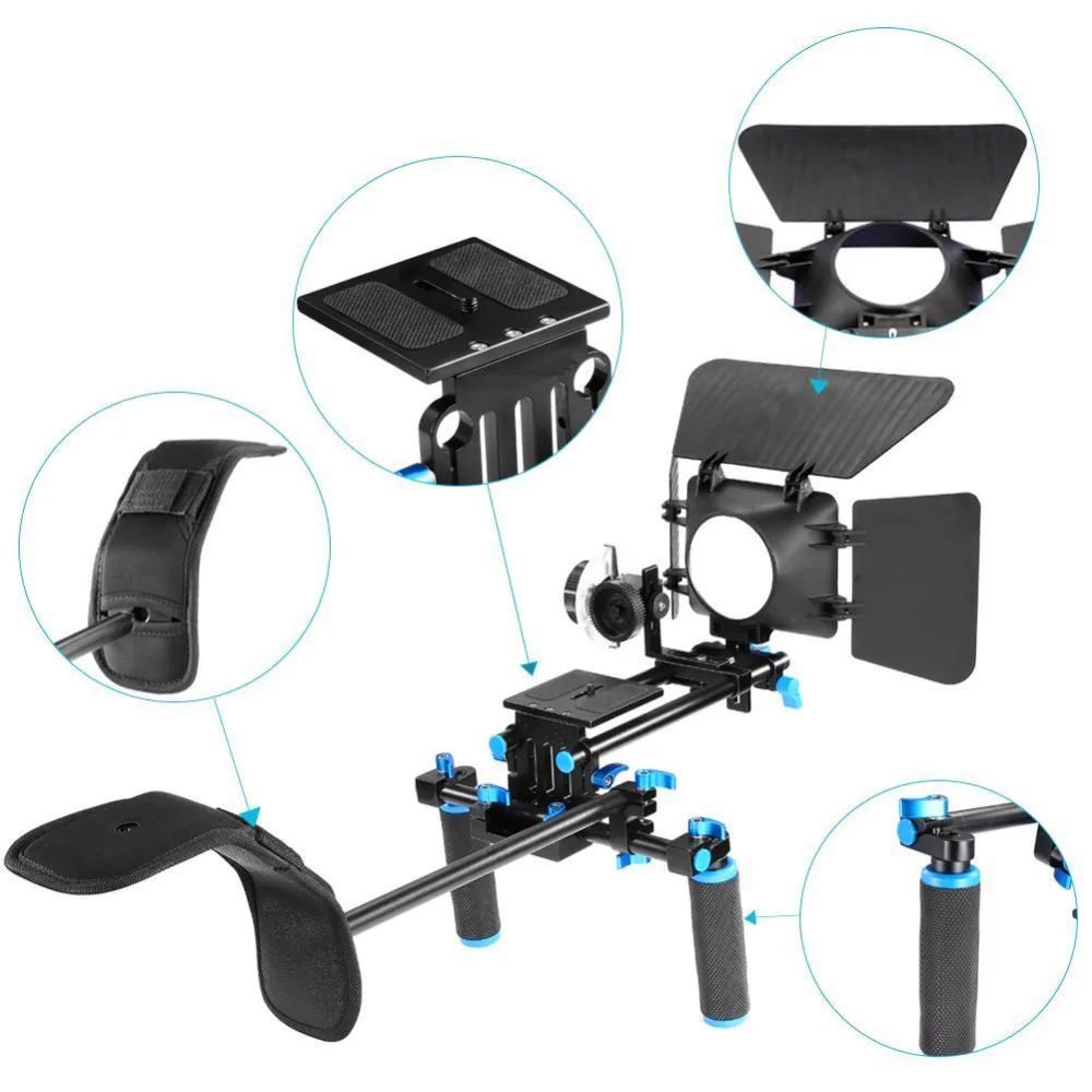 3in1 профессиональных DSLR Камера Rig плечевая стабилизатор системы Kit + Приборы