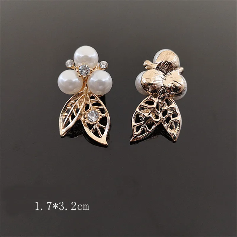 Модные стразы из металлического сплава с имитацией золотого жемчуга KC