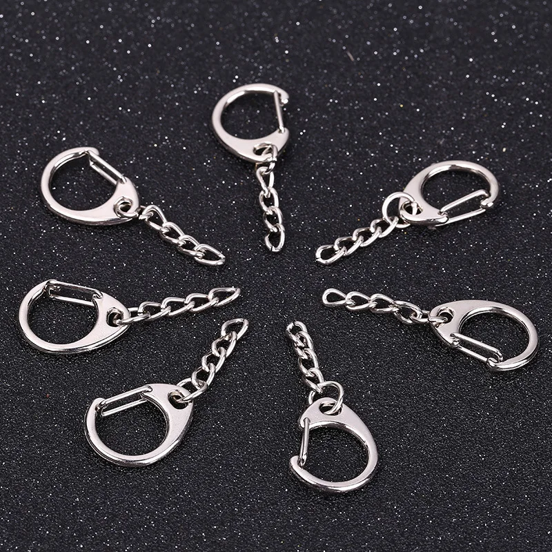 

Fashion Alloy “D” Shape Lobster Clasp Key Chain Ring For DIY Jewelry Making Accessories Women Bag Toy Trinket Keychain Fitting