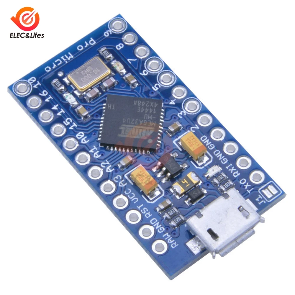 Pro Micro ATmega32U4 3 В 8 МГц Замена ATmega328 для Arduino Mini с 2-рядным штыревым разъемом Leonardo Usb