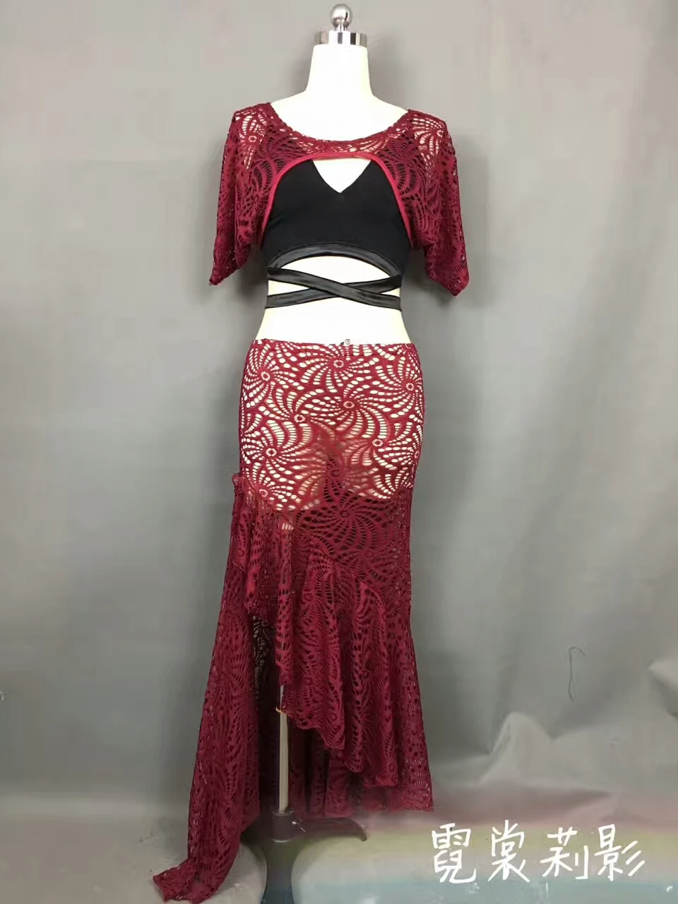 

Belly Dance Costume Oriental Dancing Training Clothing vest+Top+Skirt 3pcs Suit Womens Girls belly dance Wear