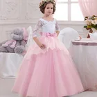 Детские платья для девочек, элегантные кружевные платья для принцесс, вечерние платья для причастия и выпускного вечера, одежда для малышей