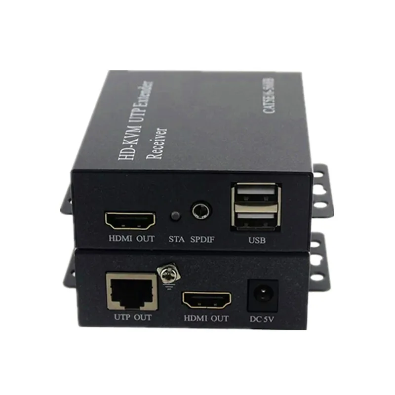 Новейший 100 м HDMI USB KVM удлинитель по UTP CAT5e CAT6 кабель 1080P без задержки потери