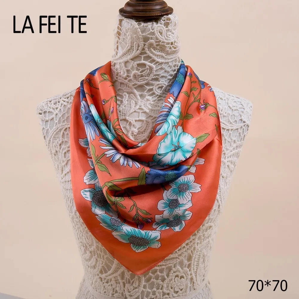 

Bandana Silk Square Scarf Women Neckerchief Foulard Femme Satin Chiffon Shawl Head Bag Hair Neck Women Scarf For Ladies 2019
