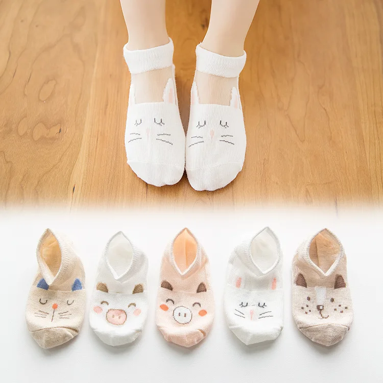 SS19-024 5 пар в партии; Новинка года; Детские хлопковые носки. Милые дышащие сетчатые носки с героями мультфильмов для маленьких мальчиков и девочек. Летняя одежда для От 1 до 12 лет - Цвет: SS19-024