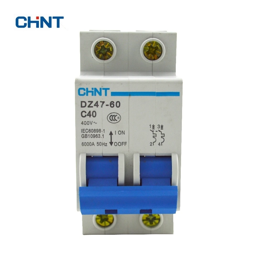 CHINT DZ47-60 C40 2 P 40A Номинальный ток 2-полюсный миниатюрный выключатель | Обустройство