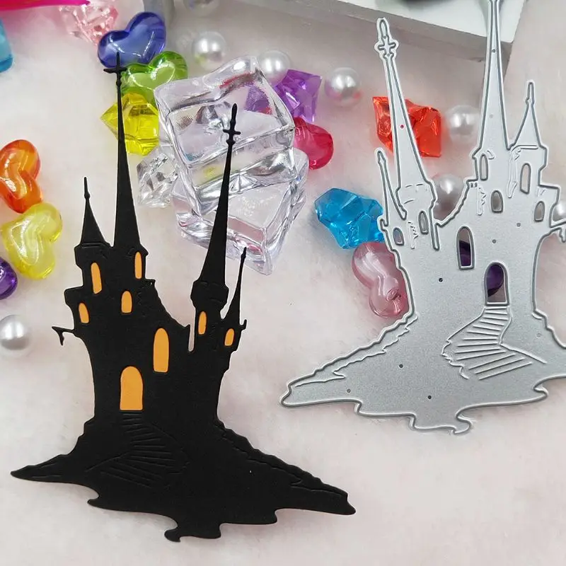 Замок металла прорезной трафарет для окраски DIY Скрапбукинг штамп альбомов