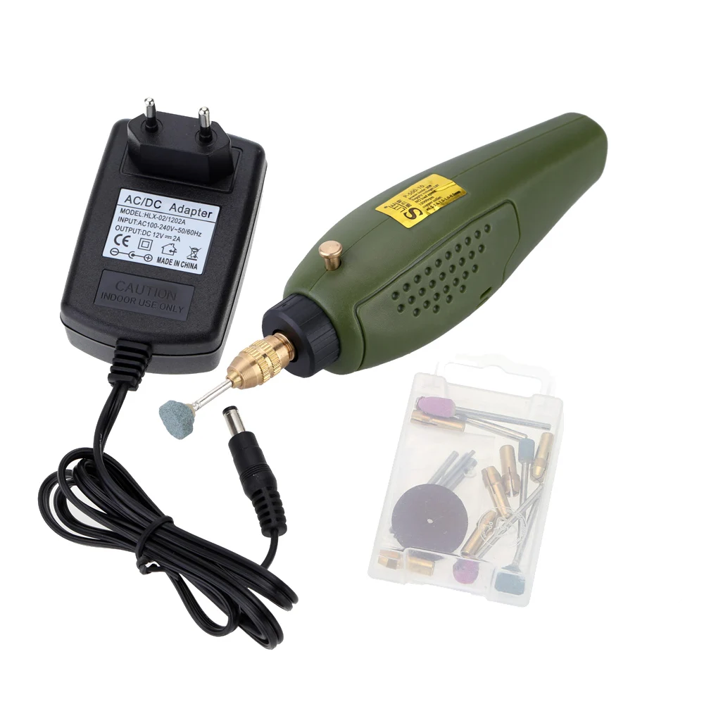 

Mini Electric Grinder Electric drill DC 12V Grinding Set for DIY artist Milling Polishing Drilling Cutting Engraving Kit