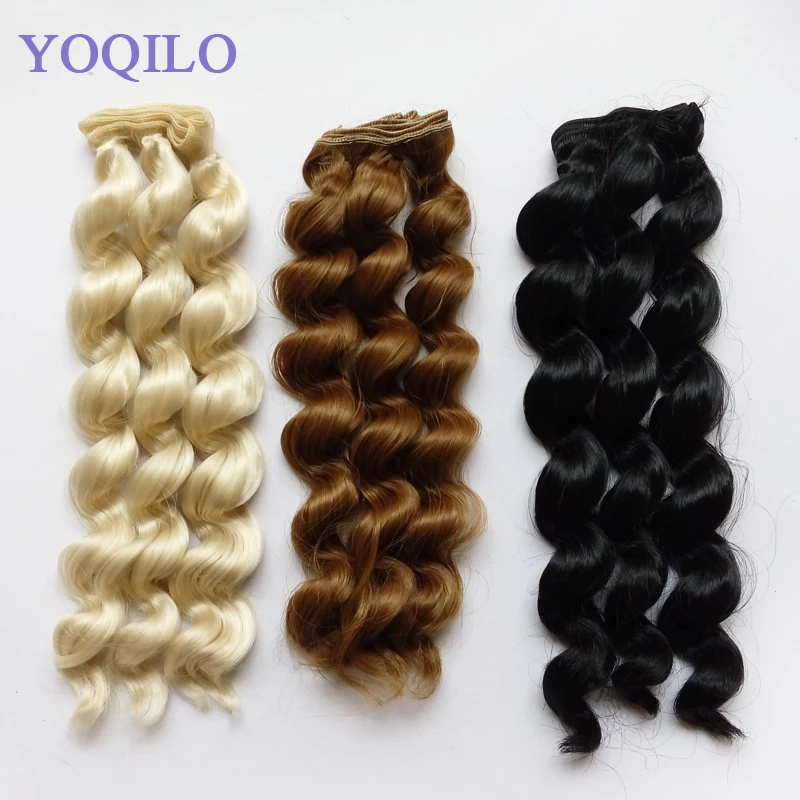 10 шт./лот новая кукла с кудрявыми волосами сделай сам парики из синтетического