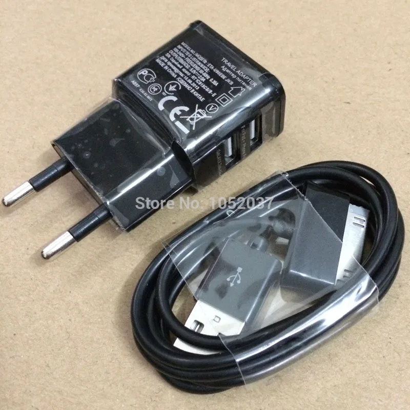 Двойной 2 порта USB зарядное устройство адаптер питания + кабель для передачи