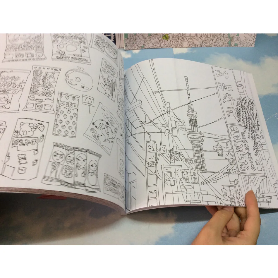 Японские раскраски для взрослых японские секретные снятия стресса Рисование