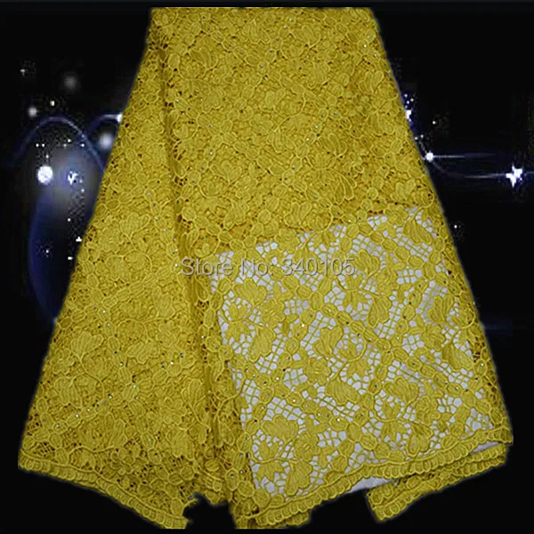 PS77-10! замечательный гипюр кружевной ткани в темно-желтый низкая цена Африканский