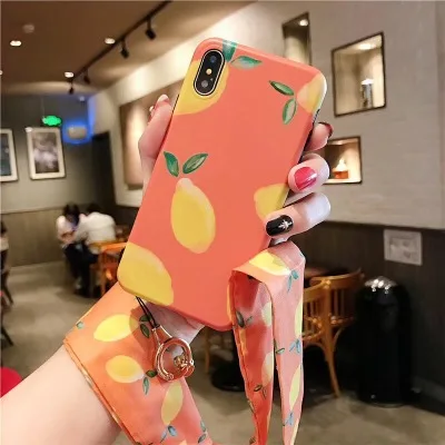Мобильный телефон Ins wind fresh fruit orange корпус 7plus оранжевый полноразмерный мягкий