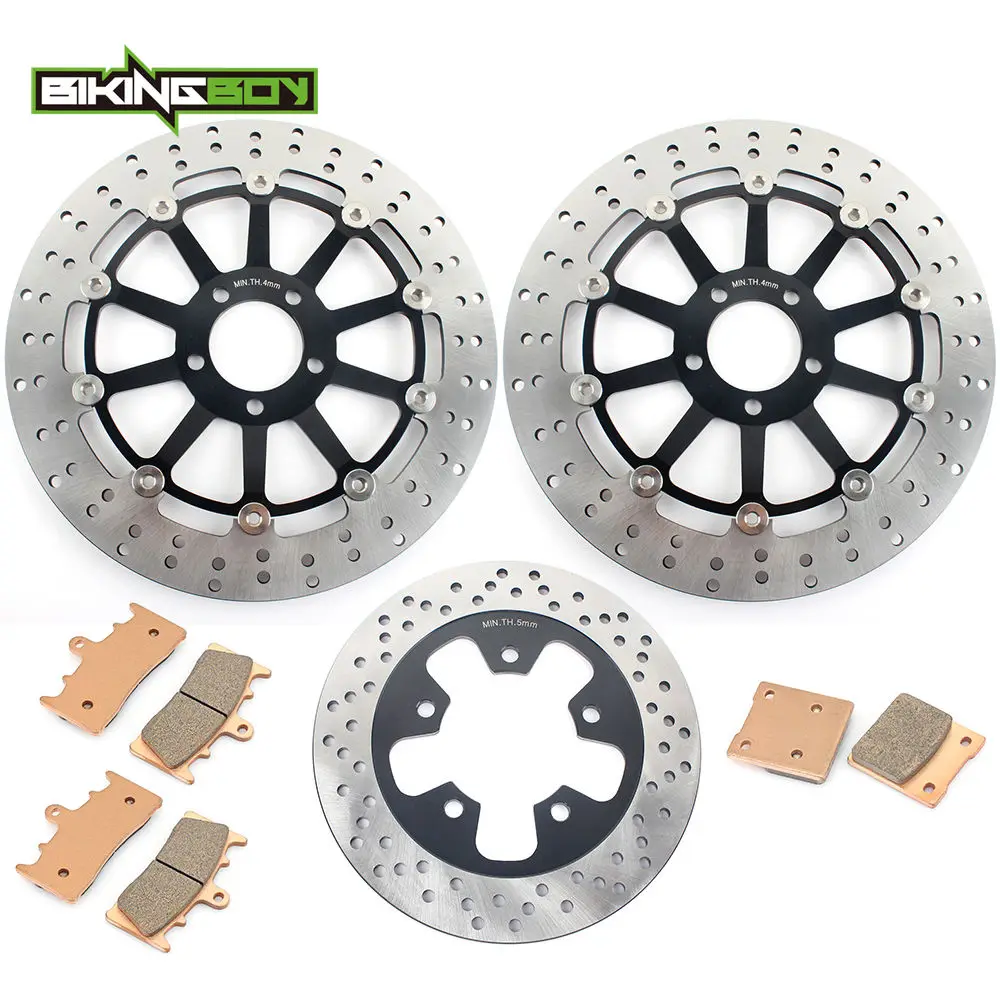 

BIKINGBOY For Kawasaki Ninja ZX9R 96 97 ZX-9R ZX9-R ZX 900 B3 B4 Front Rear Brake Discs Rotors Disks + Pads 320mm 230mm Set