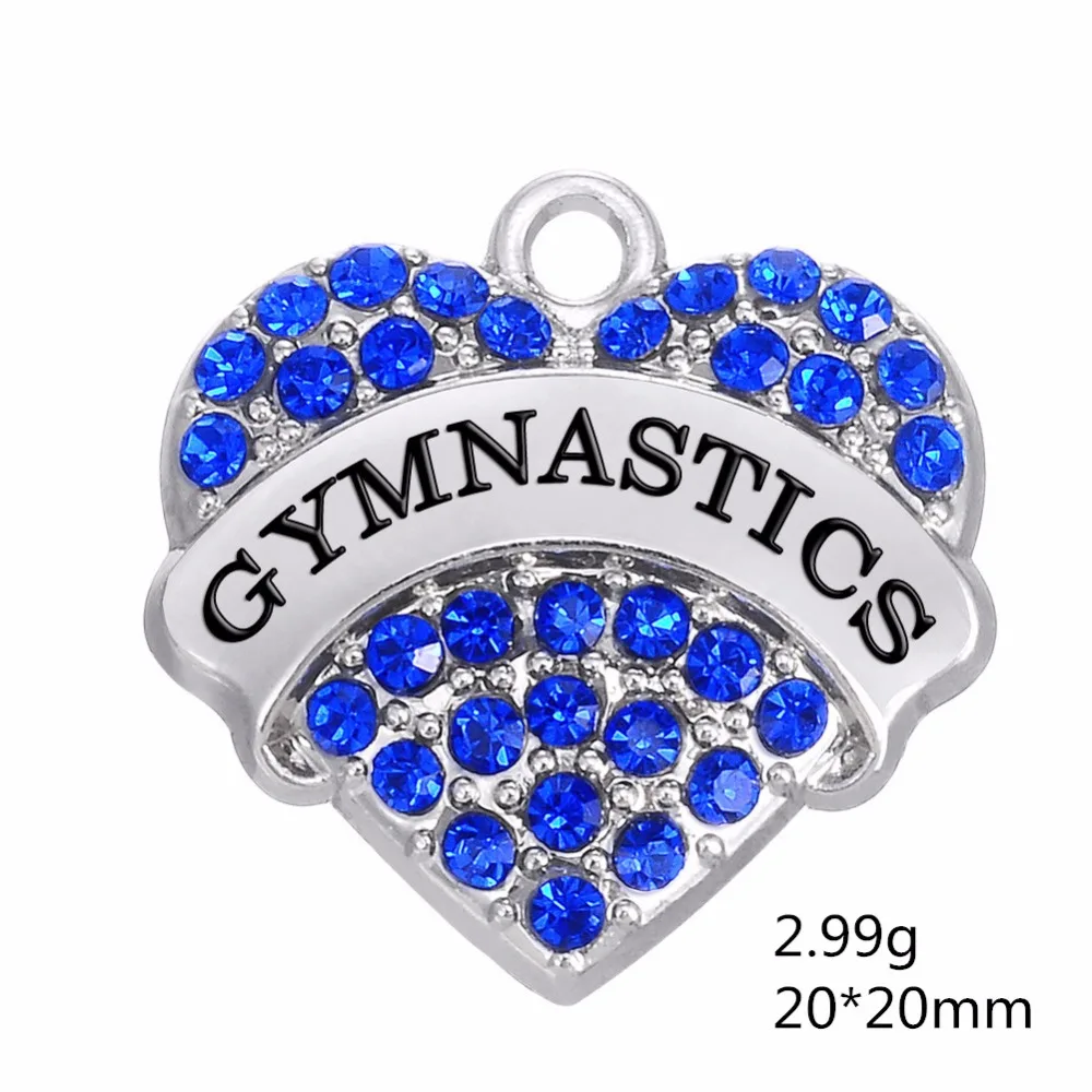 Бренд teamer Вдохновленный Кристальный Шарм Кулон гимнастический буквенный амулет