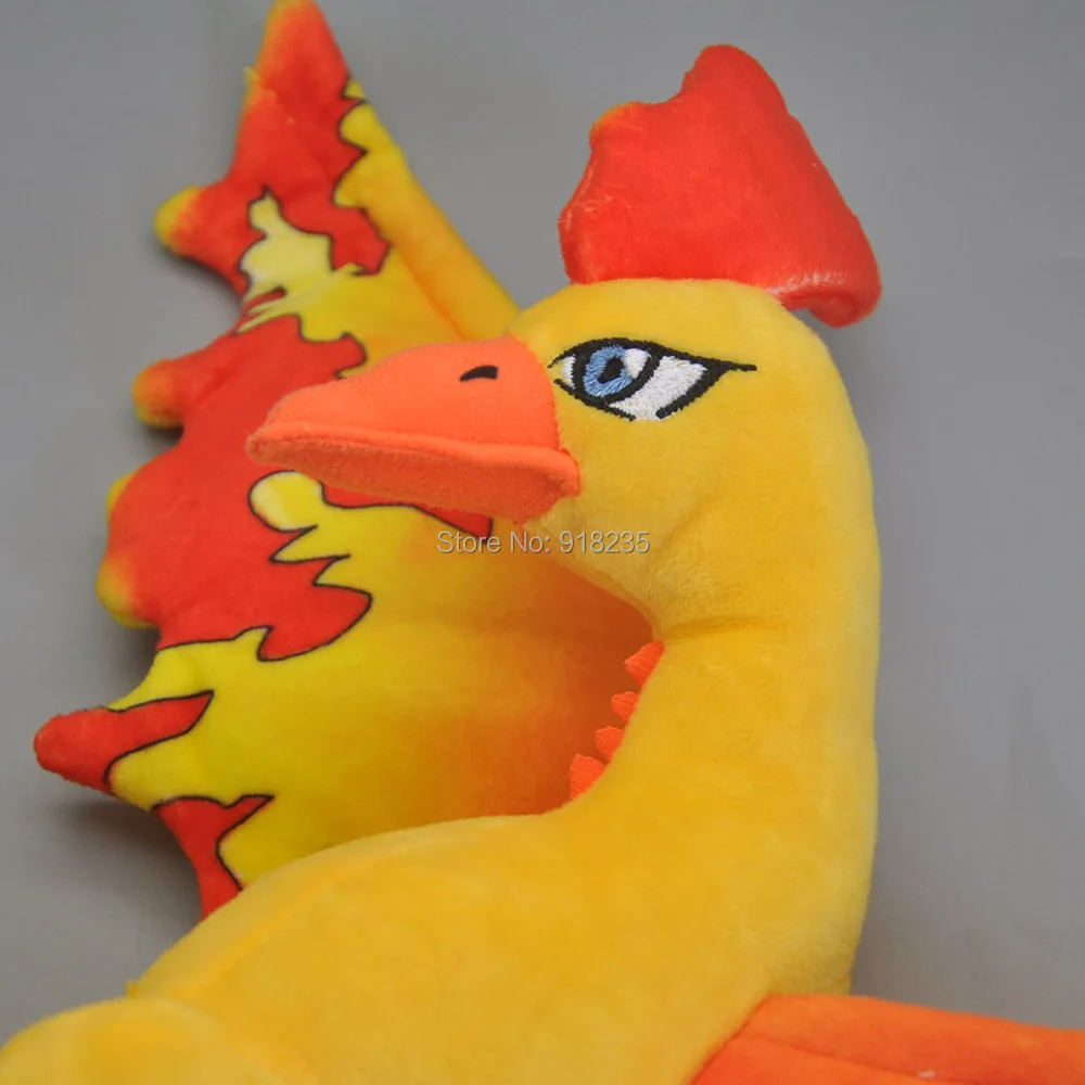 Moltres 28 см для аниме мультфильм куклы Мягкие подарки плюшевые куклы мягкие игрушки розничная торговля
