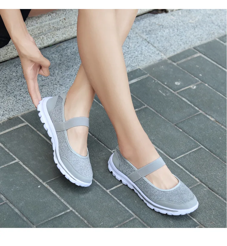 

XEK Summer Spring Ladies Casual Shoes Women Sneakers Shoes Flats Breathable Mesh Shoe Lightweight XYW02
