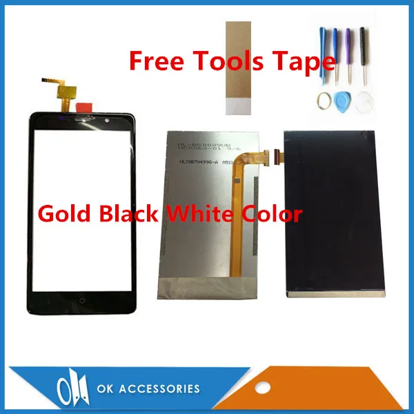 

Black White Gold Color 5.0 Inch For Leagoo M5 Seperate Touch Screen And Lcd Screen Display With Tools Tape