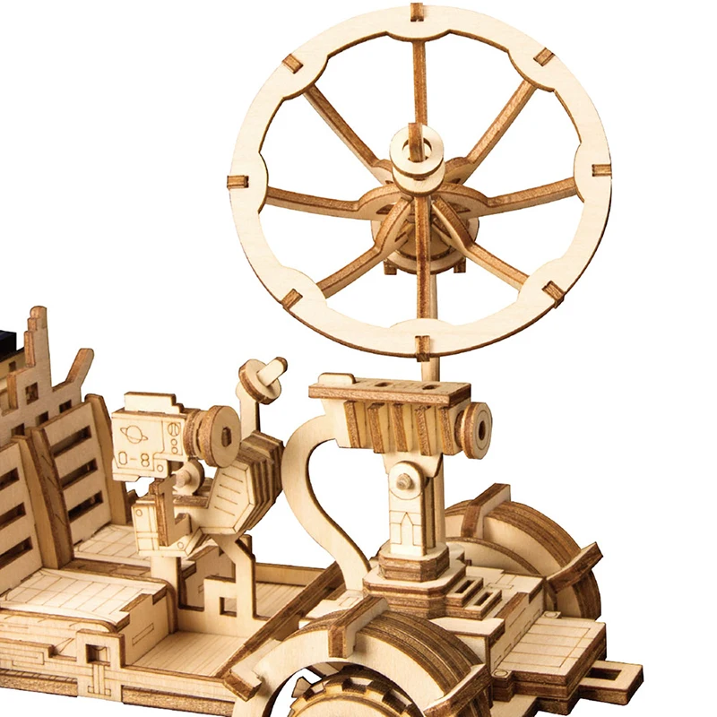 ROKR DIY Лунная багги игрушки на солнечной энергии 3D деревянная игра-головоломка Сборная модель Строительный набор игрушки для детей и взрослых LS401