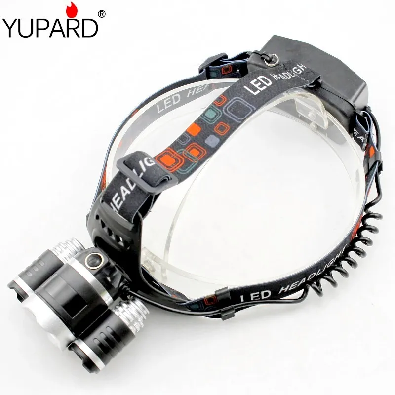 Светодиодный налобный фонарь yupard 3 * XM L2 T6 заряжаемый от USB|led headlight t6|headlight t6led |