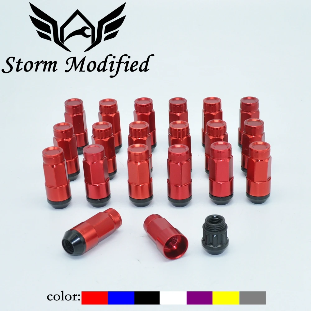 

SuTong Billet Aluminum and iron Composite Nut Wheel Racing Lug Nuts P:1.5 and P1.25, L:54mm 20pcs/set