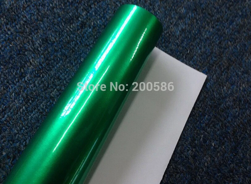 Глянцевый металлический зеленый виниловая пленка блестящая конфетная зеленая