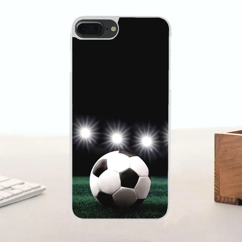 Bixedx Fire футбольный мяч для Apple iPhone 4 4S 5 5C SE 6 6S 7 8 Plus X мягкий модный чехол из ТПУ