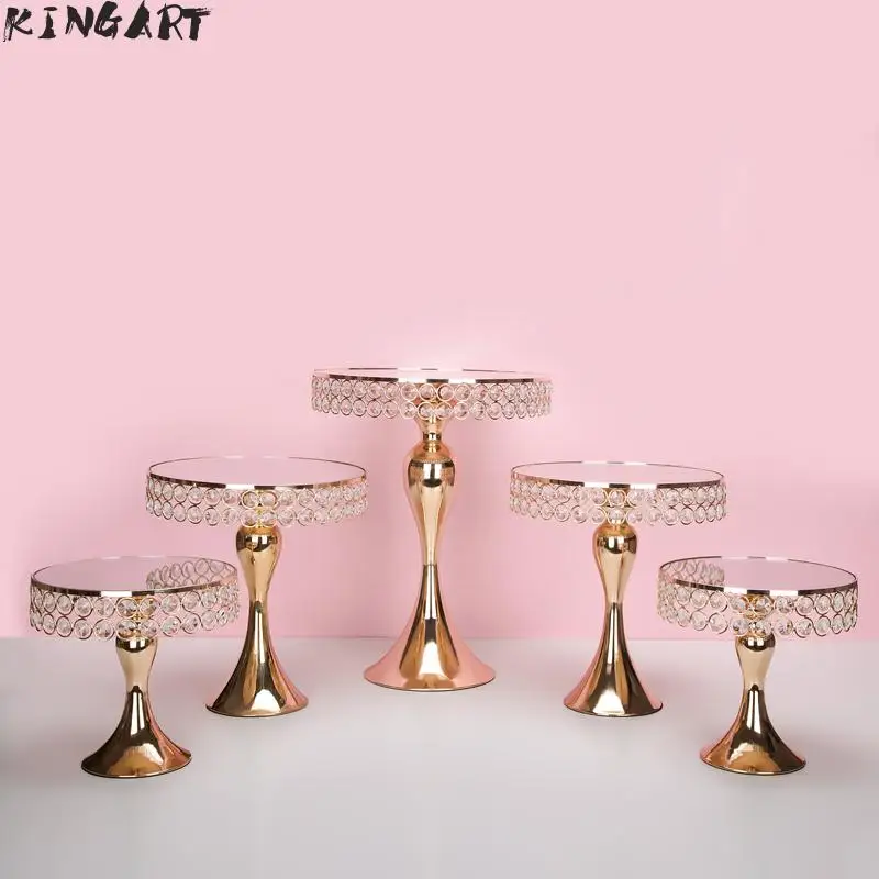 

Silver / Gold Crystal Cake Stand Mirror Cake Stand Fondant Cupcake Sweet Table Candy Bar Table Decoration Wedding 20641825