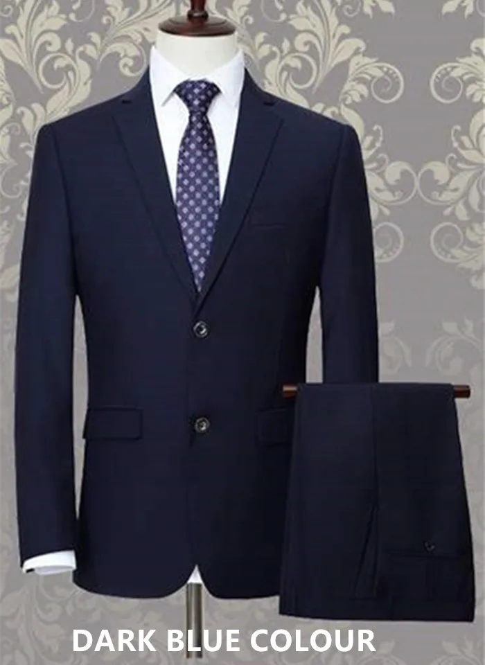 3pcs dark blue Мужской костюм из 3 предметов Свадебный костюм с брюками жениха размера плюс 5XL 6XL 7XL 8XL 9XL Terno черный синий формальный деловой комплект одежды - Цвет: 3pcs dark blue