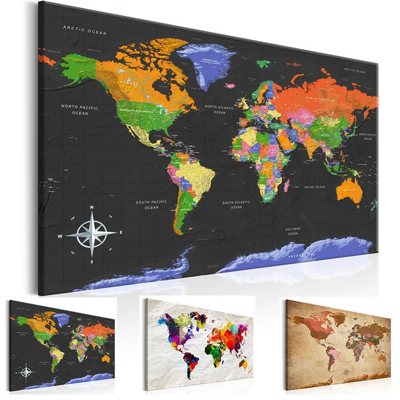 

5D DIY Diamond Painting Handicraft Cross Stitch"Colorful world map"Full Square Diamond Embroidery sale of pictures Decor Z255