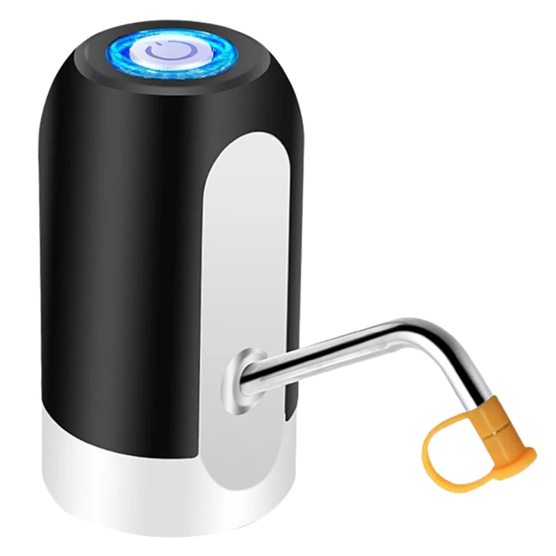 Black Насос для бутыля с водой, Usb зарядка автоматический насос для питьевой воды портативный Электрический диспенсер для воды дозатор для бутылки обработки - Цвет: Black
