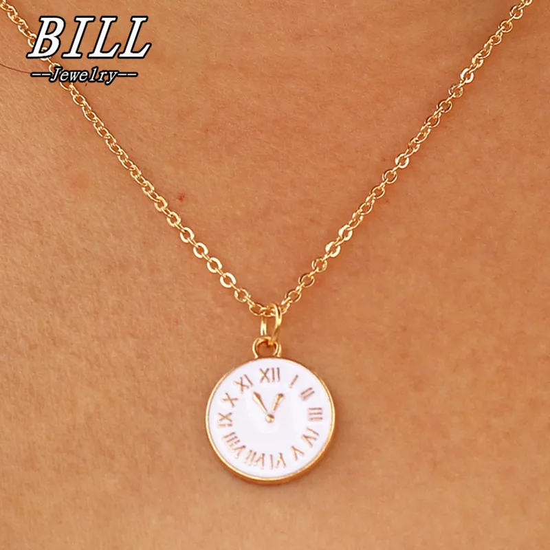 N949 Trendy Tiny Time Pendant Necklace Women Chain Lady Girl Gifts Bijoux Fashion Jewelry Colar Big Promotion | Украшения и