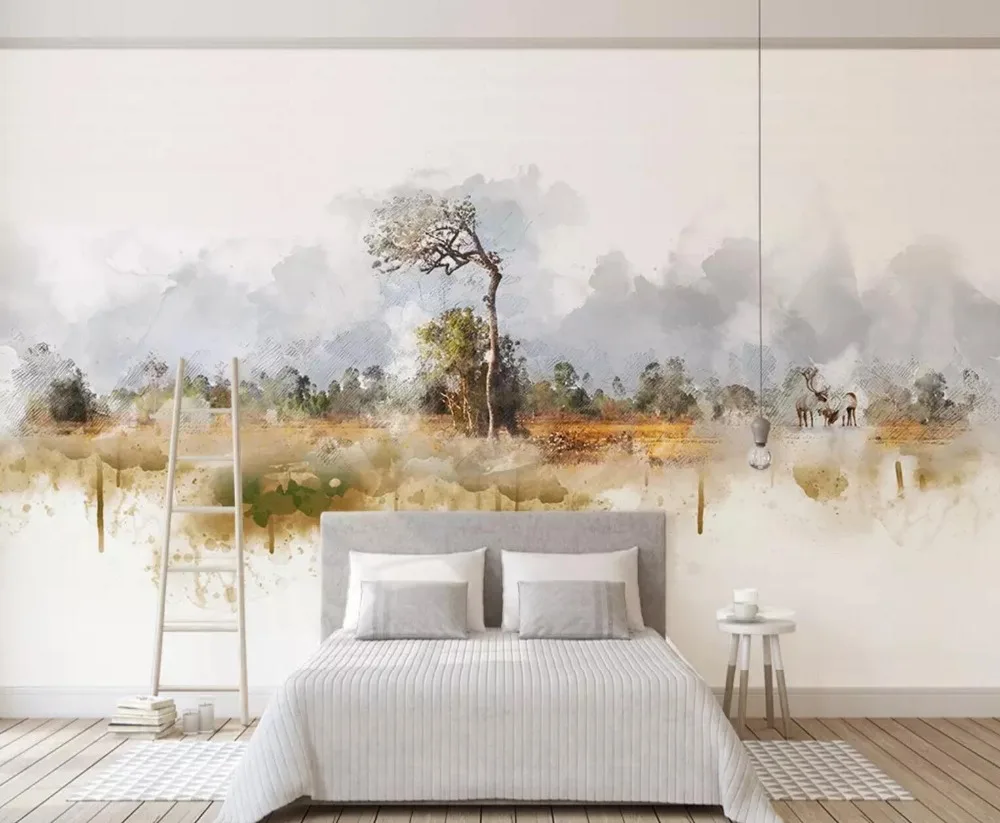 

[Self-Adhesive] 3D Landscape Ink Painting 6 Wall Paper mural Wall Print Decal Wall Murals