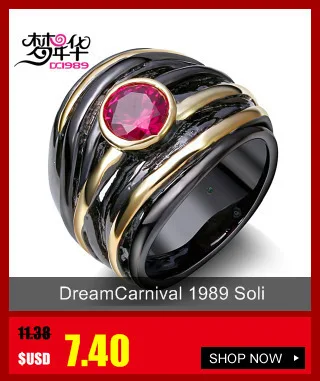 Dreamcarnival 1989 Solitaire Кольца для Для женщин принцессы корона искать CZ Кристаллы родий Цвет довольно Femmes anneaux anillos Moda